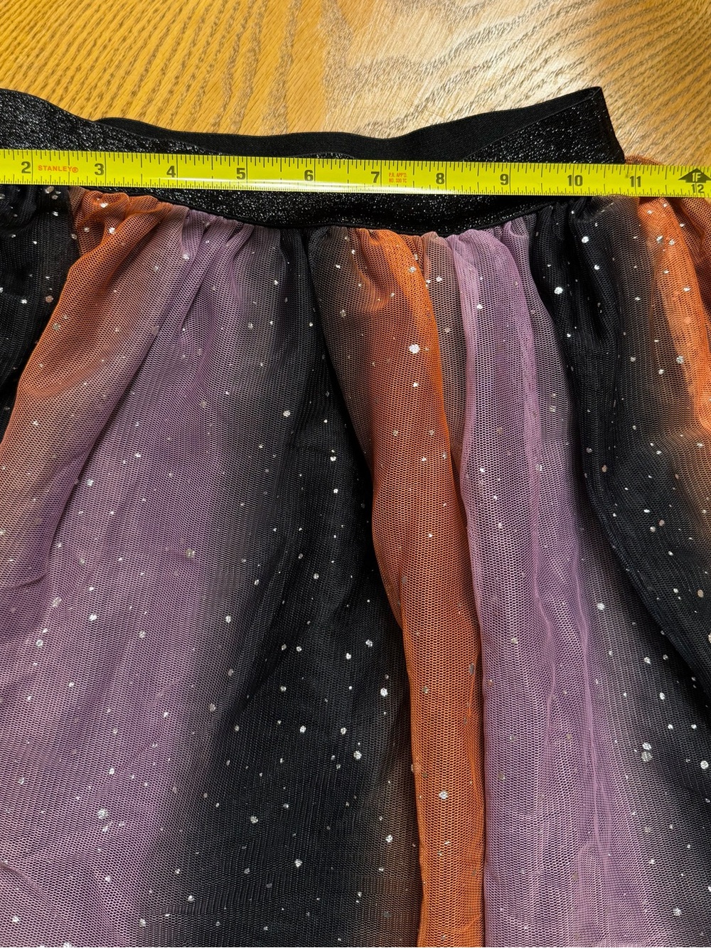 Cat & Jack Black, Purple & Orange Layered Tulle Skirt Girl’s Size M (8)
